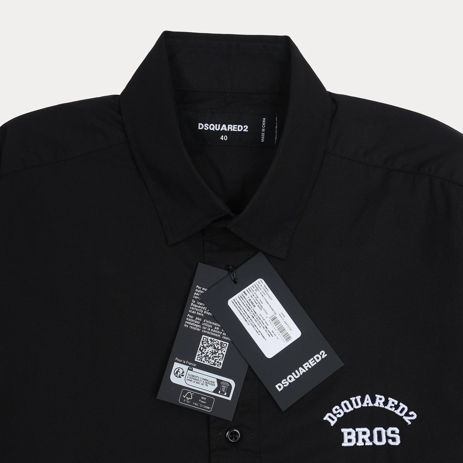 DSQUARED2 Radiant Onyx Whisper Classic Fit Long Sleeve Shirt