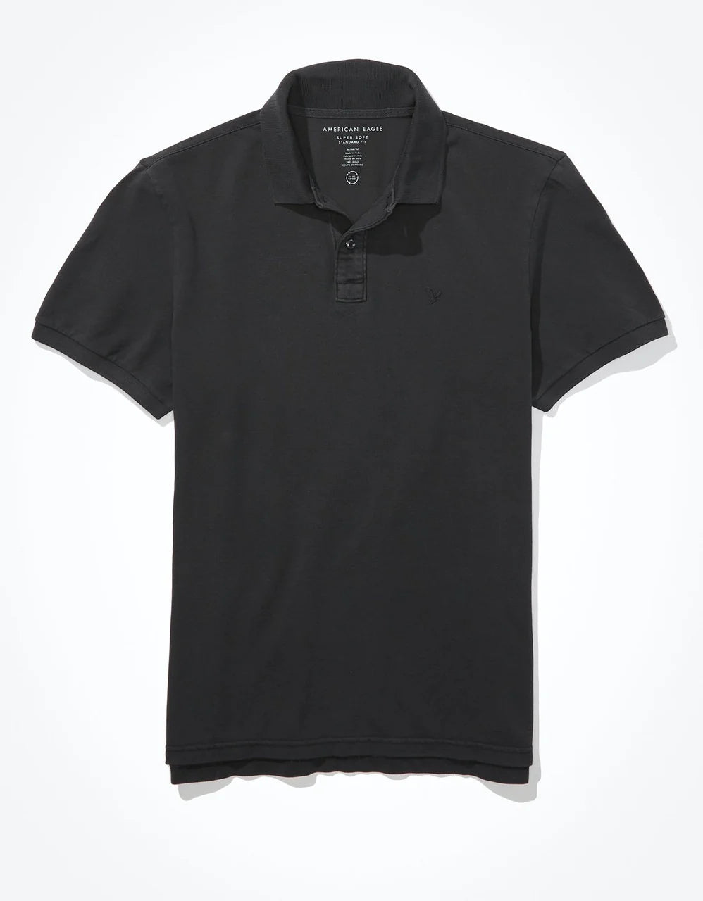 American Eagle Melange Grey Polo T-Shirt