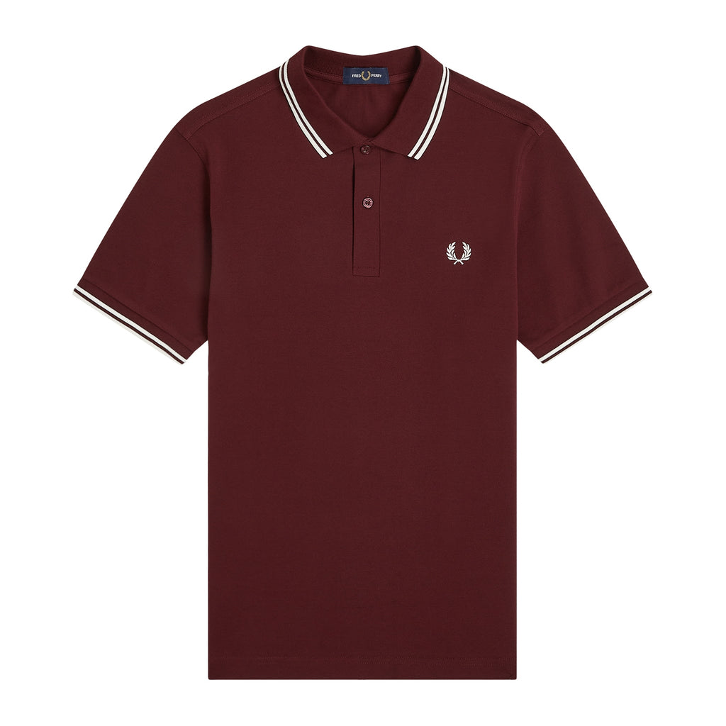 Fred Perry Men Maroon Solid Twin-Tipped Regular-Fit Polo T-shirt