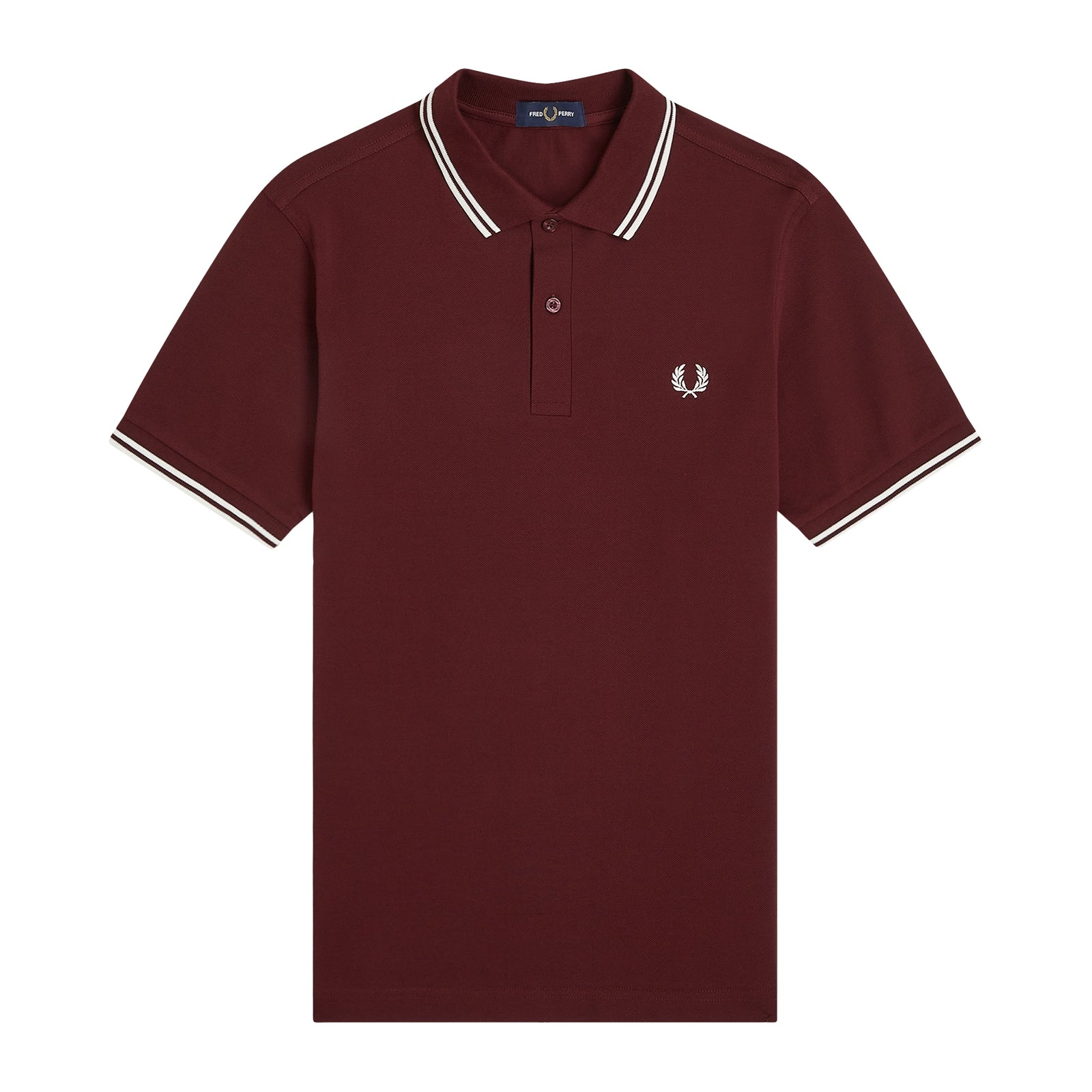 Fred Perry Men Maroon Solid Twin-Tipped Regular-Fit Polo T-shirt