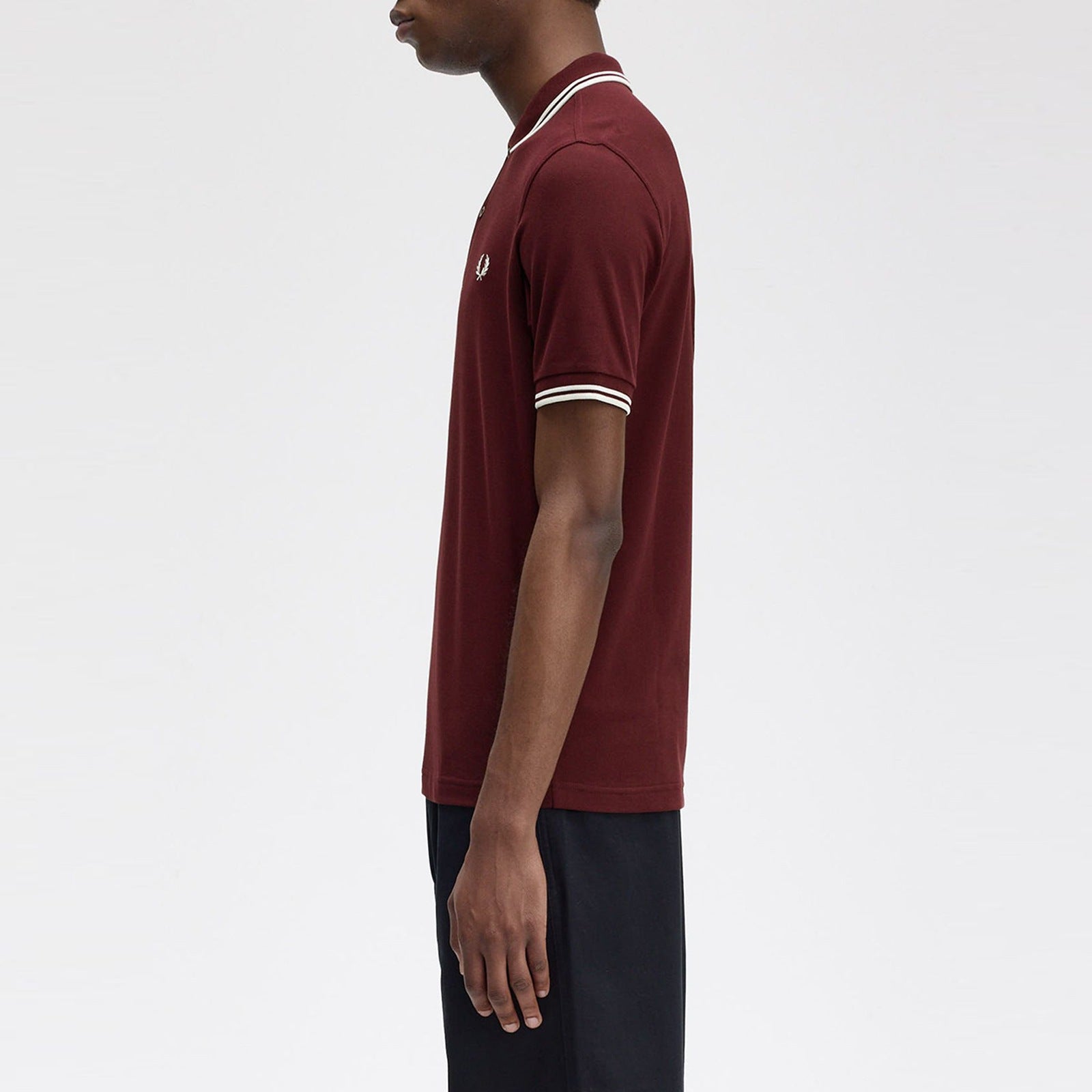 Fred Perry Men Maroon Solid Twin-Tipped Regular-Fit Polo T-shirt