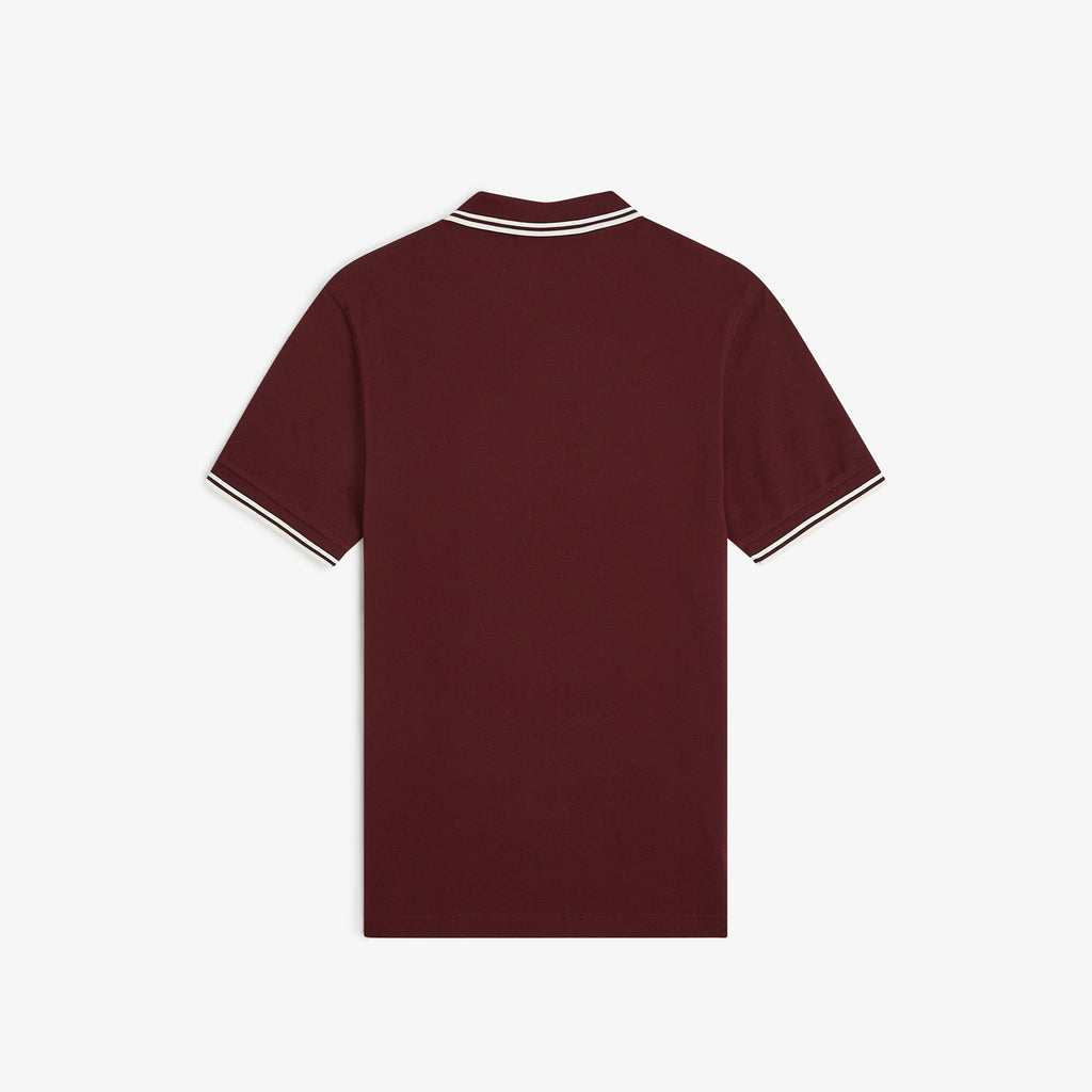 Fred Perry Men Maroon Solid Twin-Tipped Regular-Fit Polo T-shirt