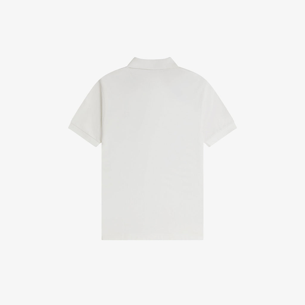 Fred Perry Men White Plain Logo Polo T-shirt