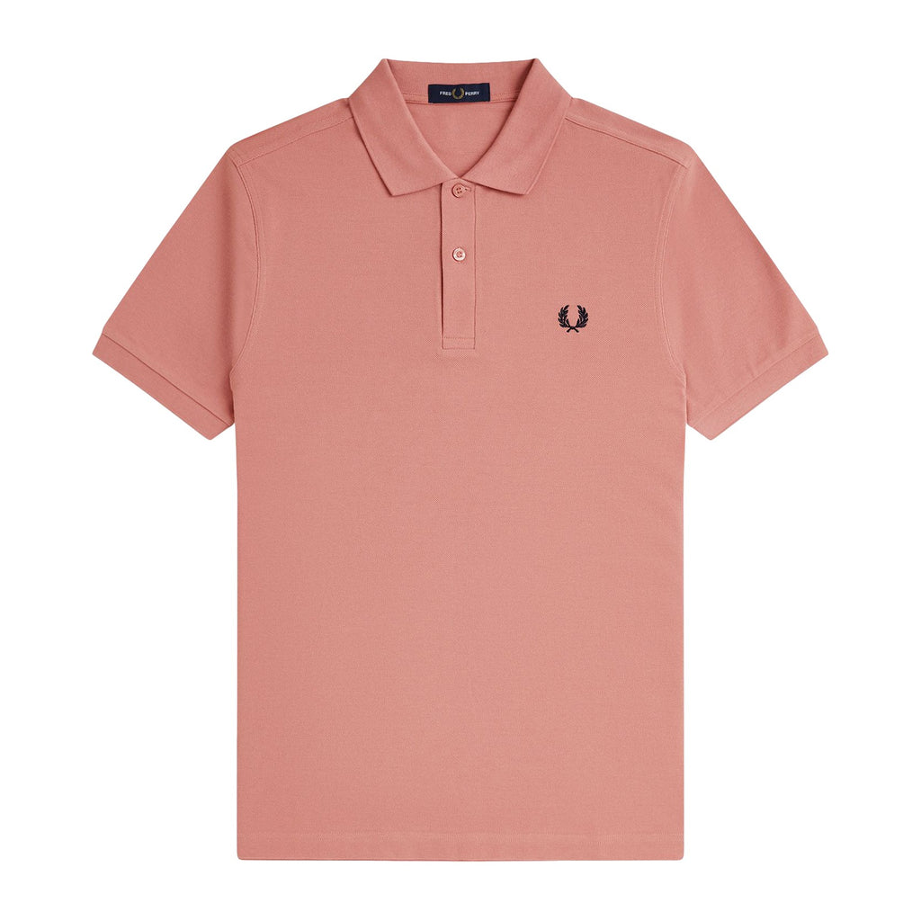 Fred Perry Men Pink Plain Logo Polo T-shirt