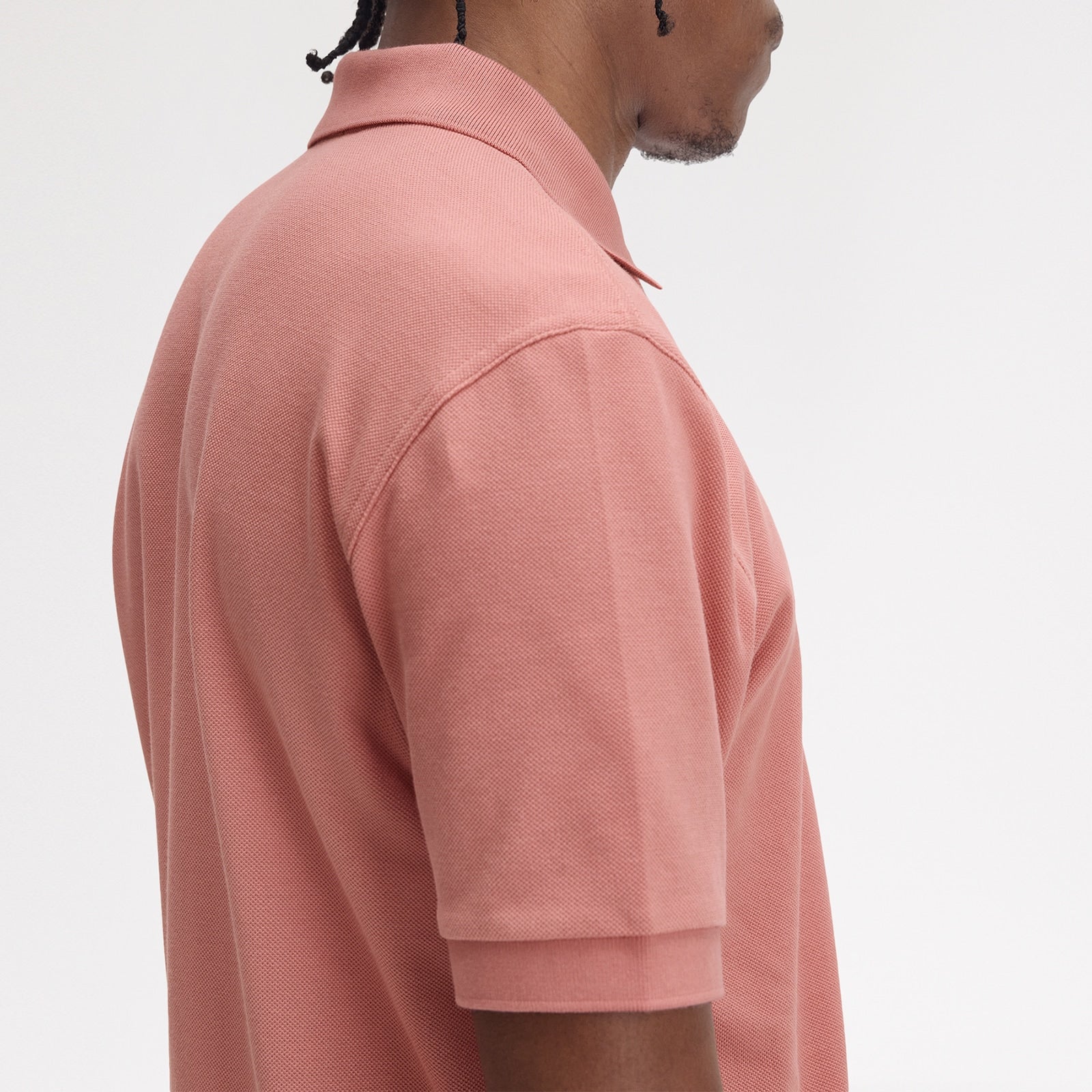 Fred Perry Men Pink Plain Logo Polo T-shirt