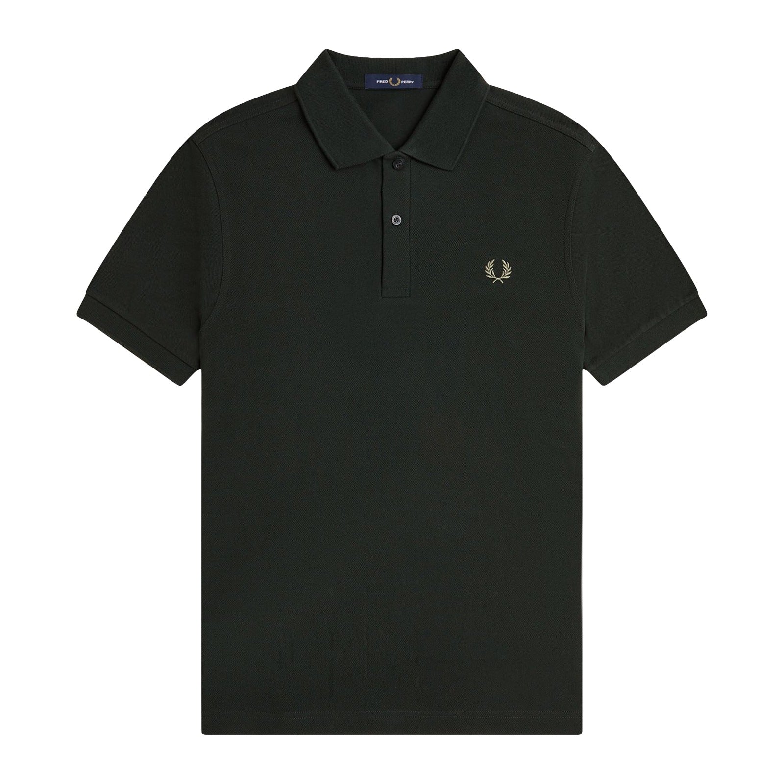 Fred Perry Men Dark-Green Plain Logo Polo T-shirt
