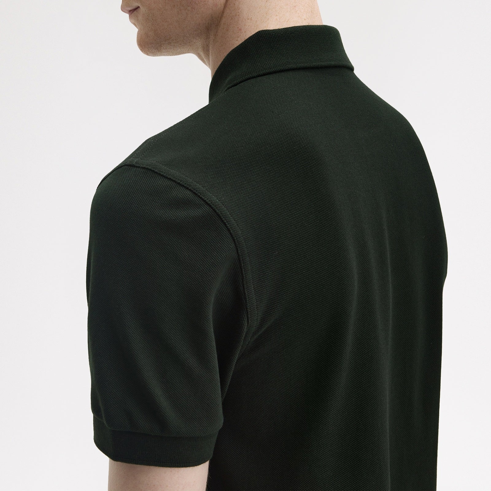 Fred Perry Men Dark-Green Plain Logo Polo T-shirt