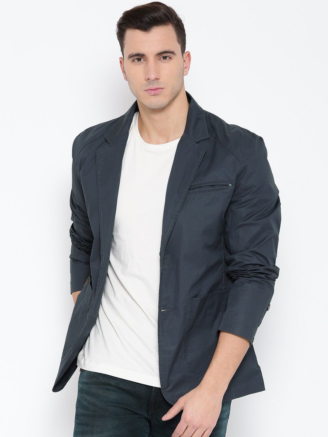 Spykar Casual Chic Blazer in navy