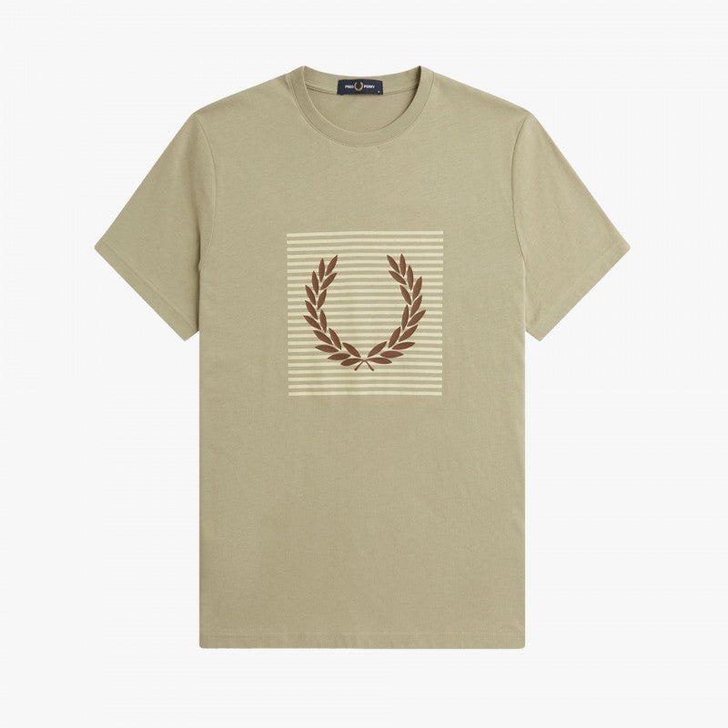 Fred Perry T Striped Laurel Wreath
