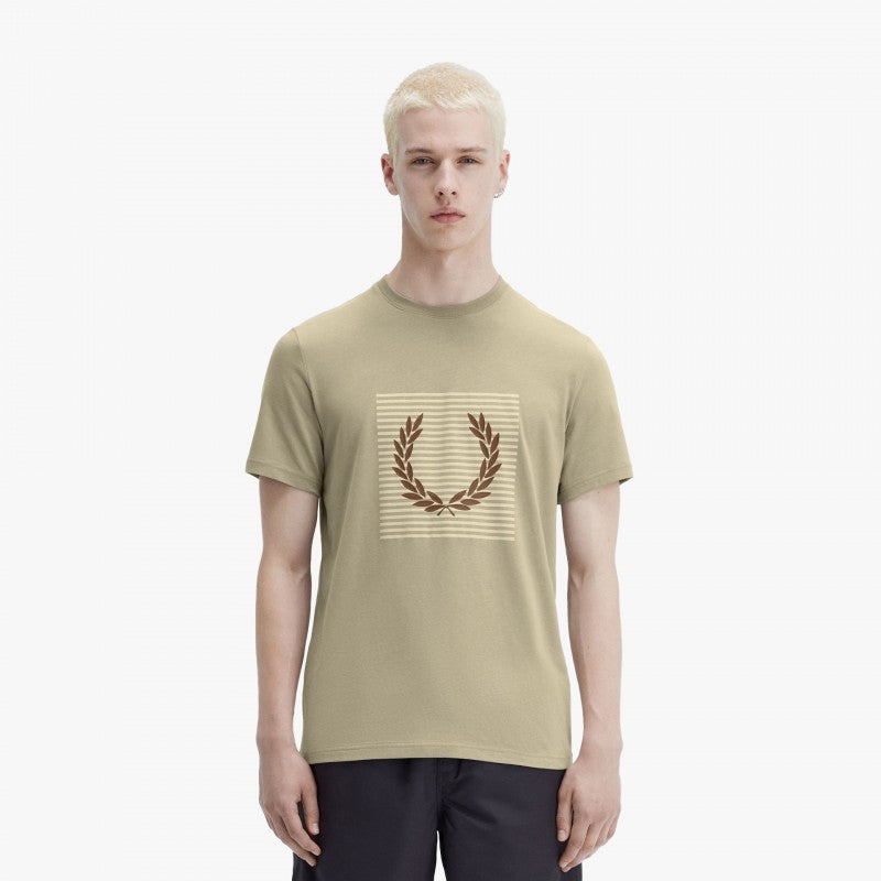 Fred Perry T Striped Laurel Wreath