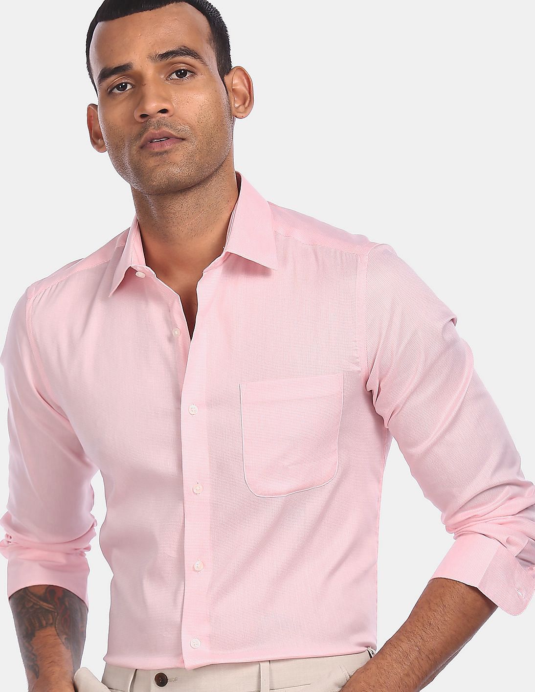 Arrow Slim Fit Patterned Formal Shirt