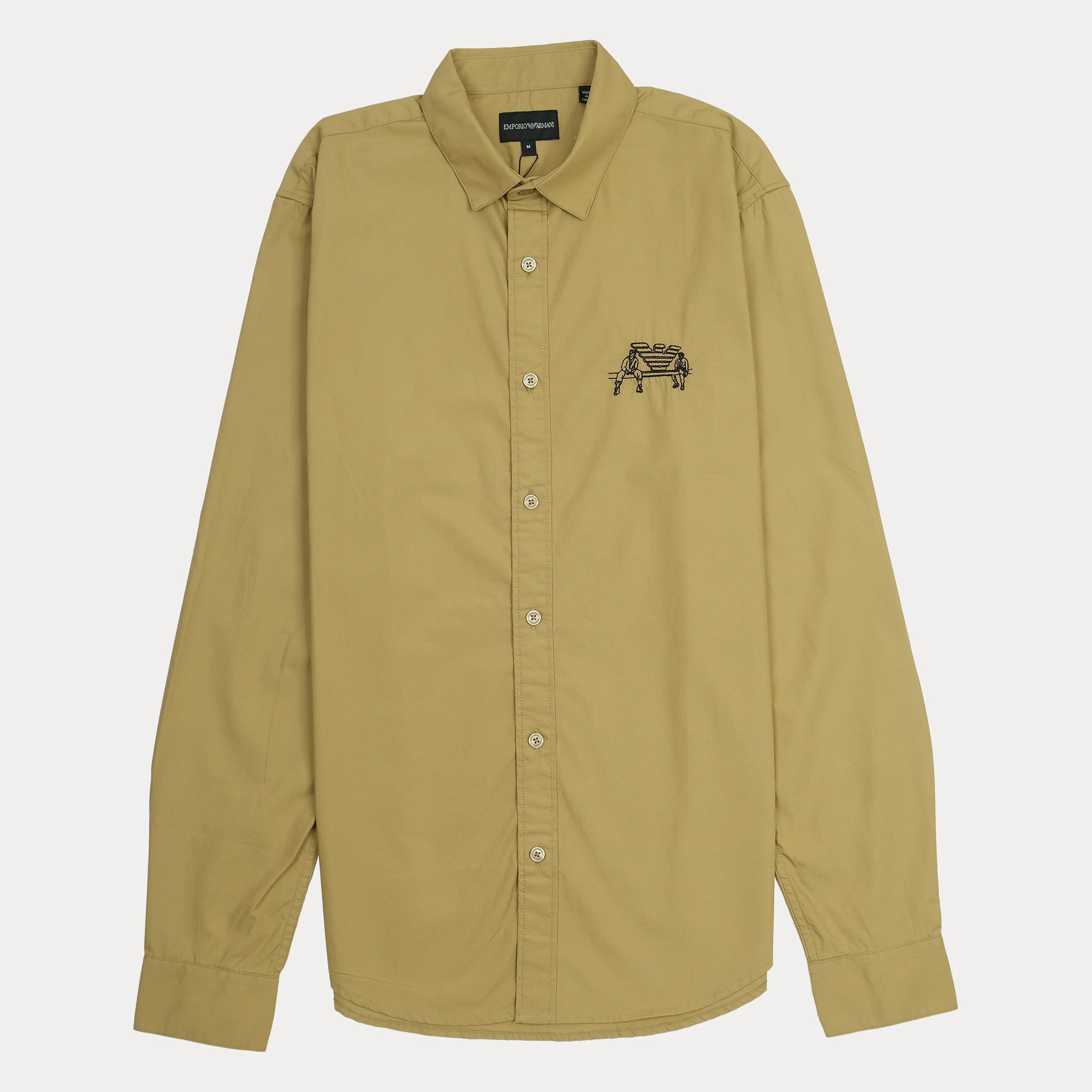 Emporio Armani Embroidered Casual Button-Up Shirt