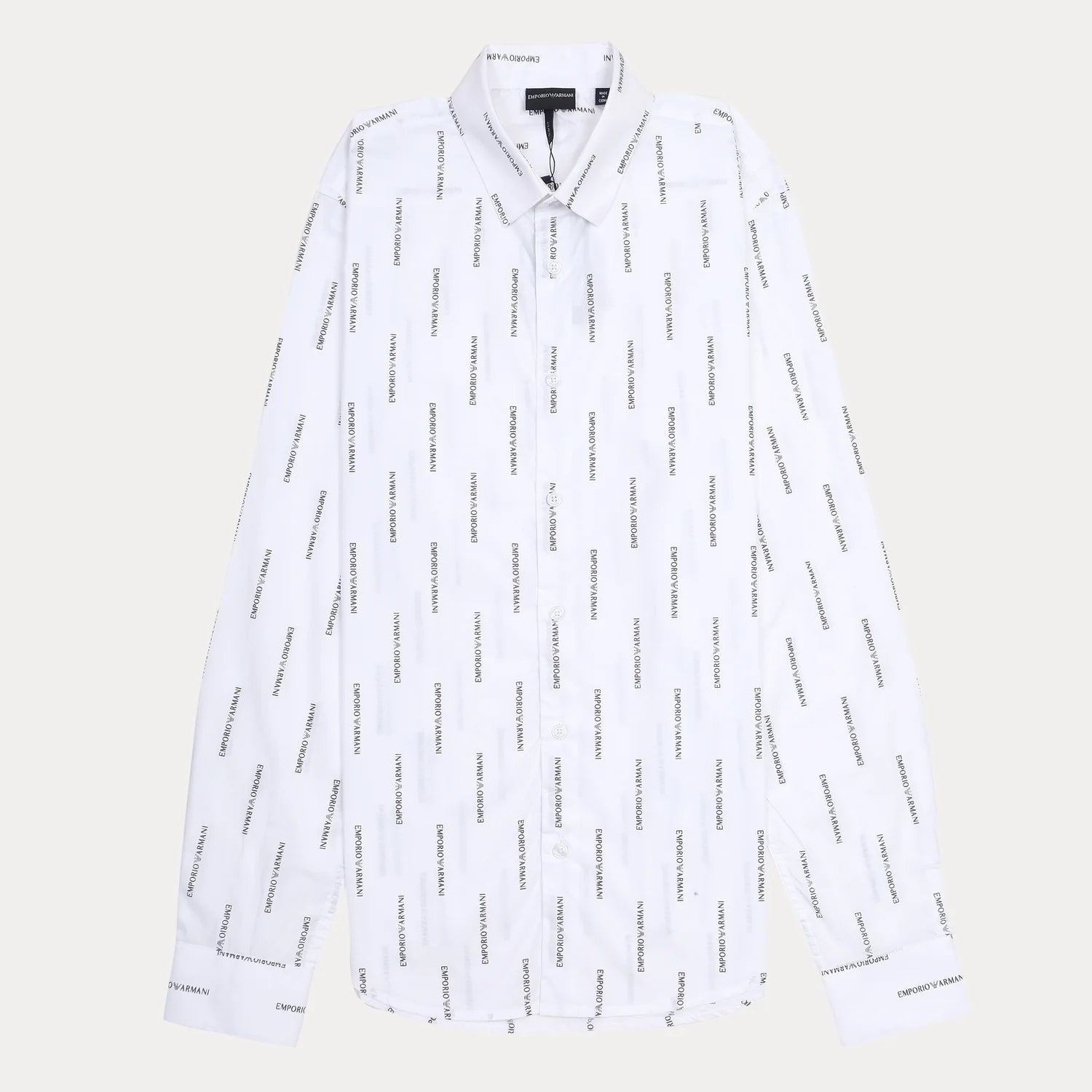 Emporio Armani Logo Print Long Sleeve Shirt