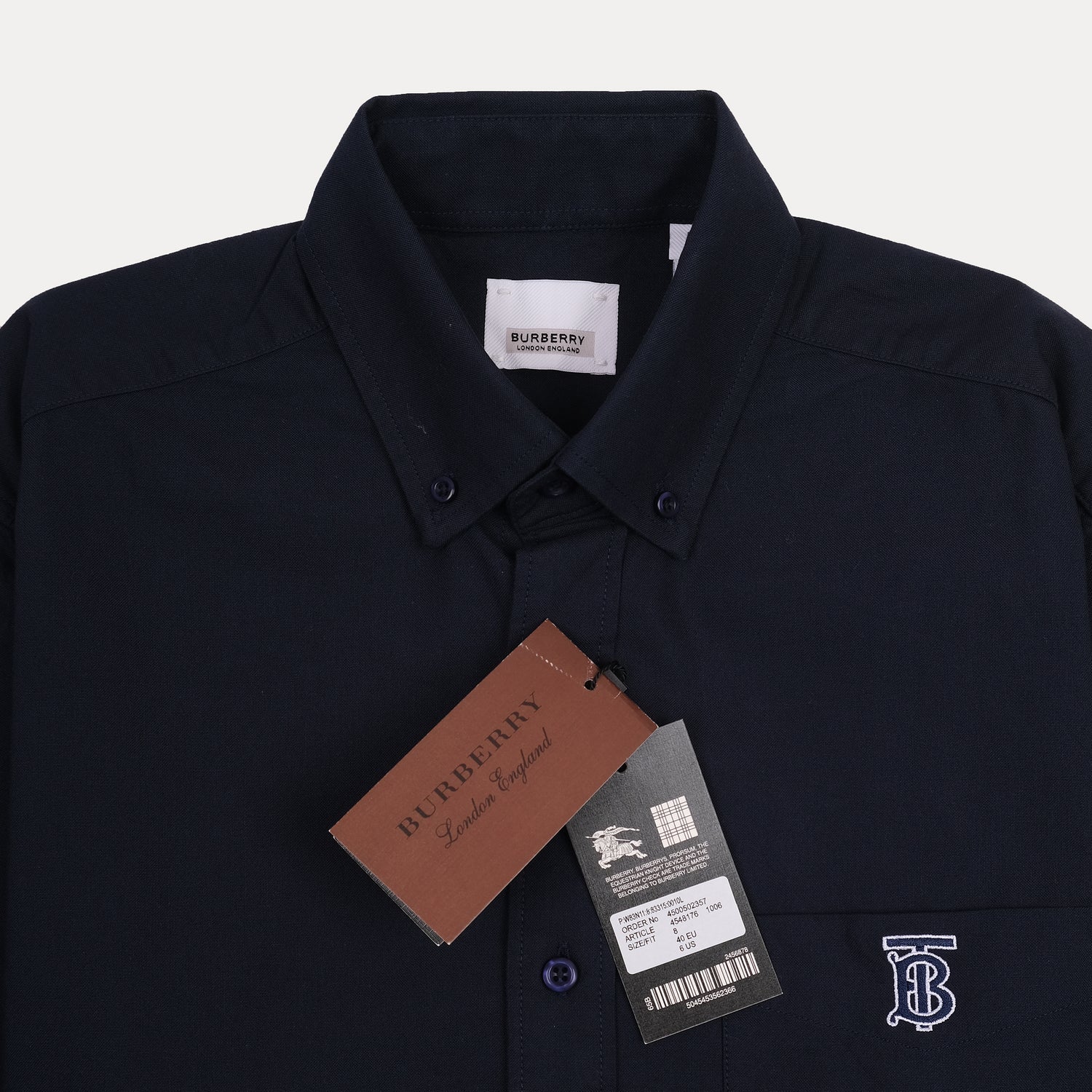Burberry Classic Fit Black Button-Up Shirt
