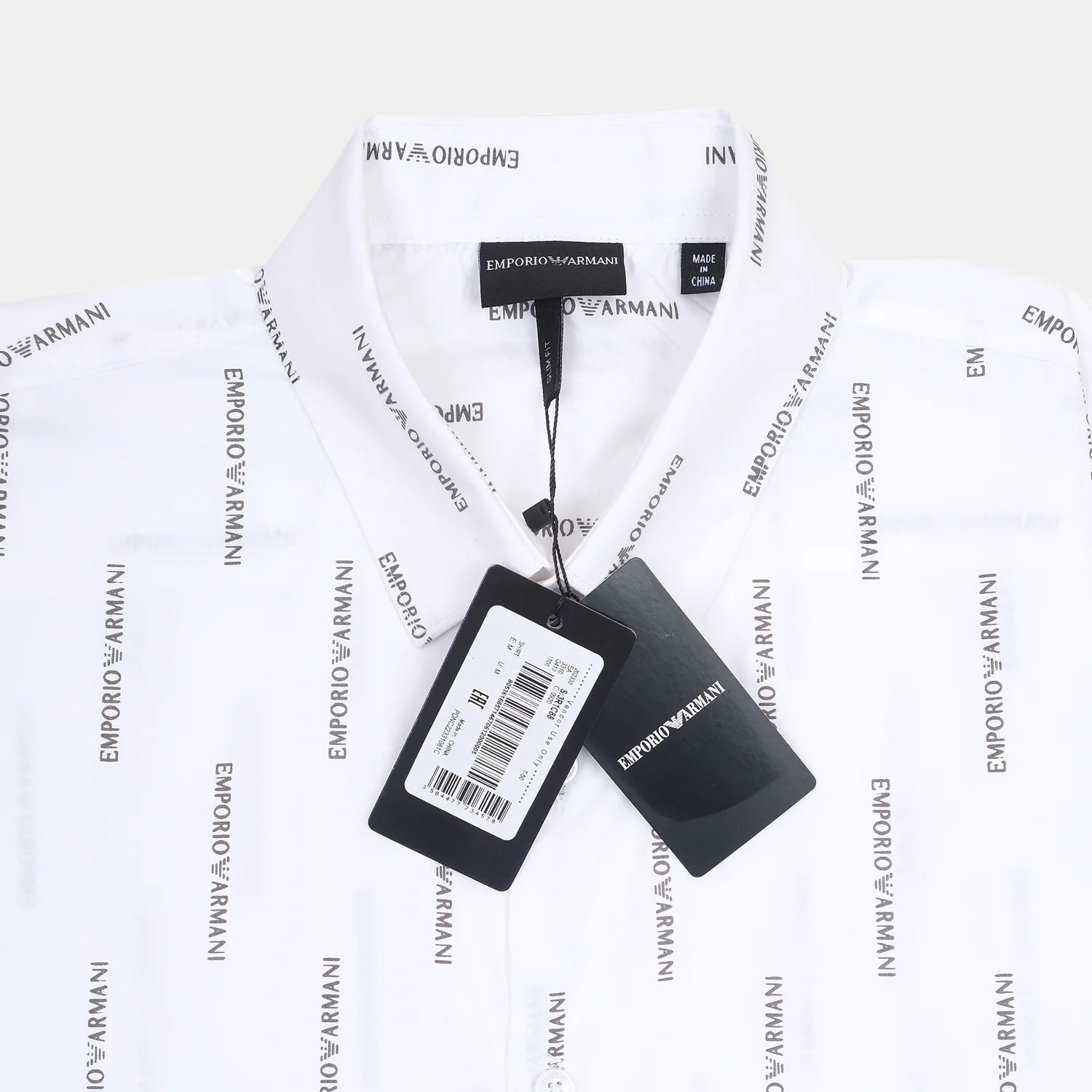 Emporio Armani Logo Print Long Sleeve Shirt