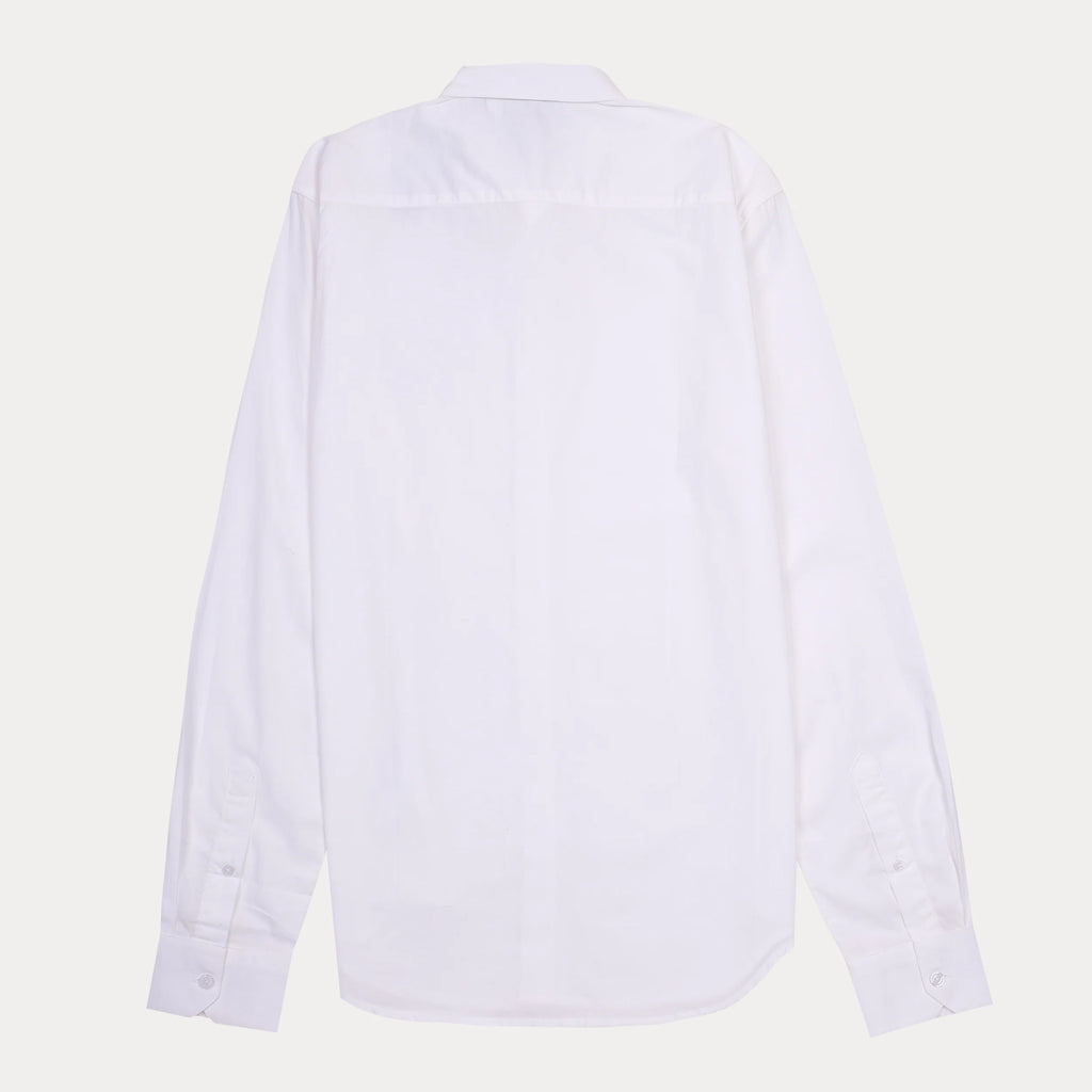 Emporio Armani Elegant Whisper White Shirt with Artistic Embroidery