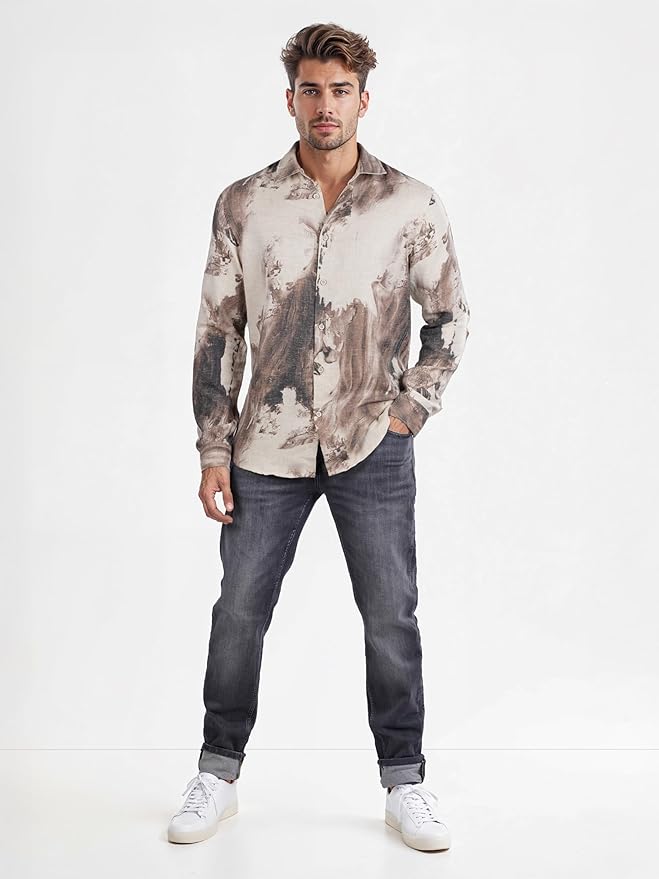 Celio Artistic Print Long Sleeve Shirt