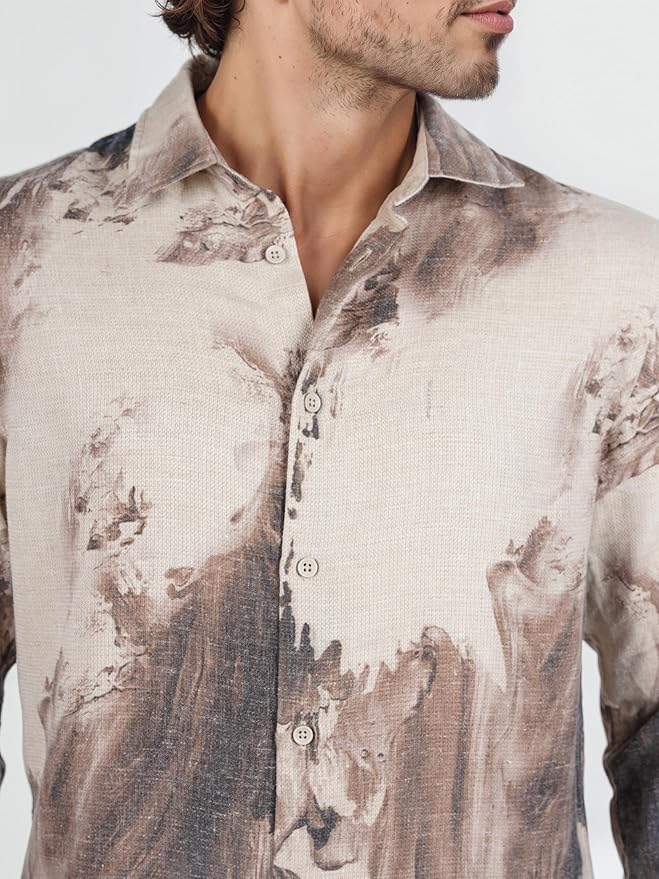 Celio Artistic Print Long Sleeve Shirt