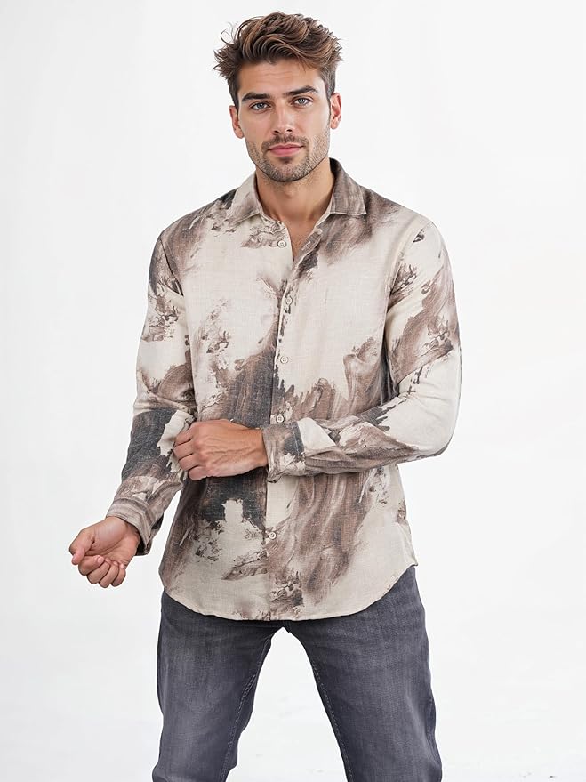 Celio Artistic Print Long Sleeve Shirt