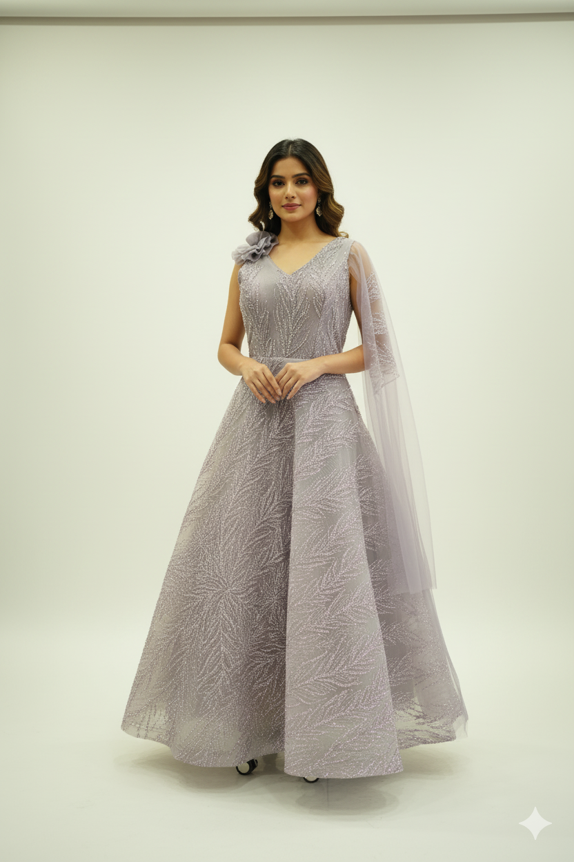 Ready To Wear Party/Wedding Wear Elegant Barbie Gown