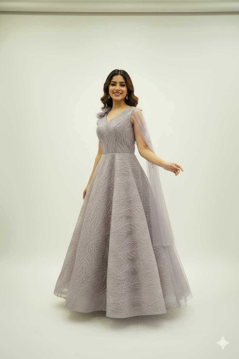 Ready To Wear Party/Wedding Wear Elegant Barbie Gown