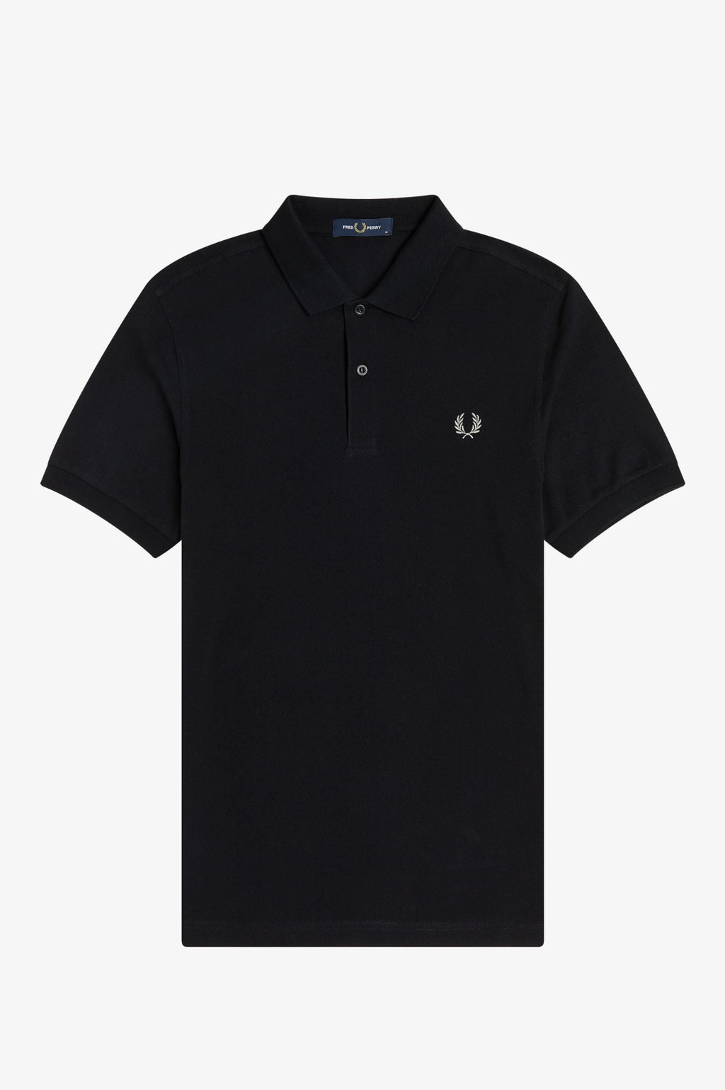 Fred Perry Men Black Plain Logo Polo T-shirt