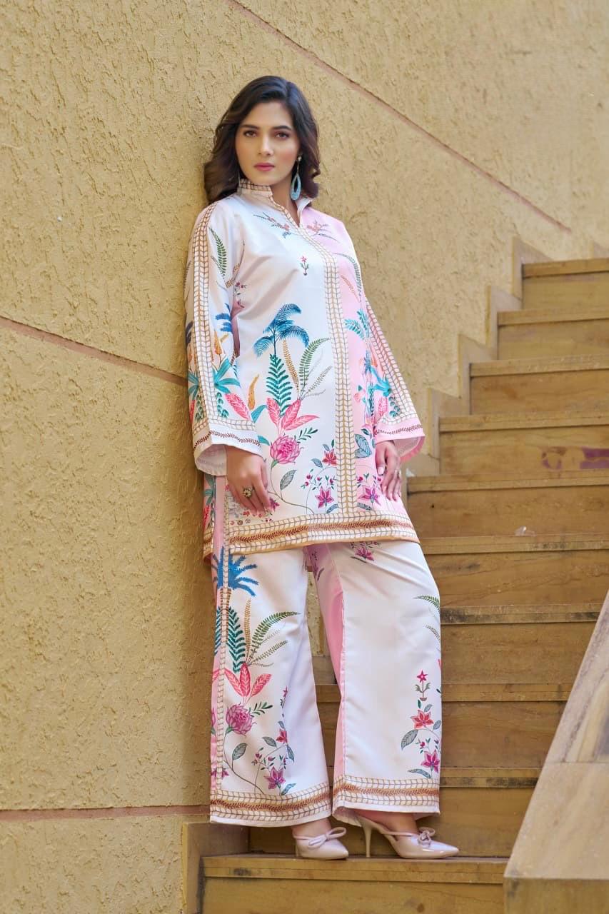 Stylish  Co-ord Set With  Semi-Formal Look With A Modern Ethnic Touch