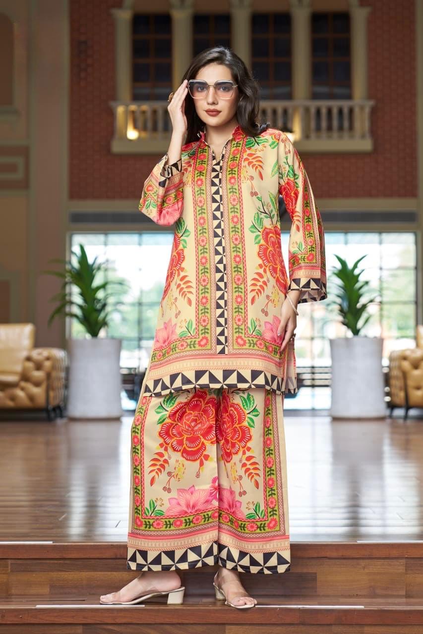Stylish  Co-ord Set With  Semi-Formal Look With A Modern Ethnic Touch