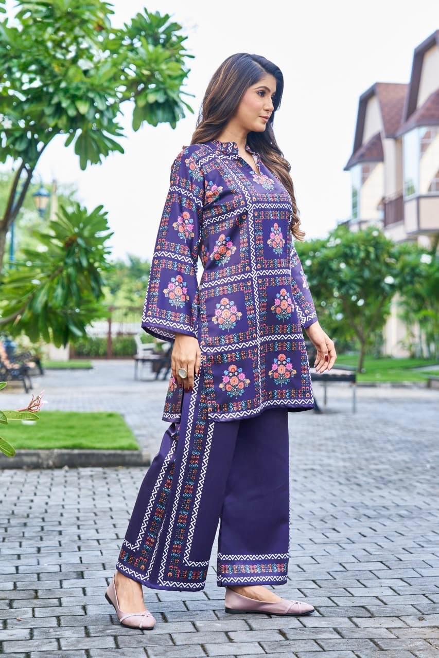 Stylish  Co-ord Set With  Semi-Formal Look With A Modern Ethnic Touch