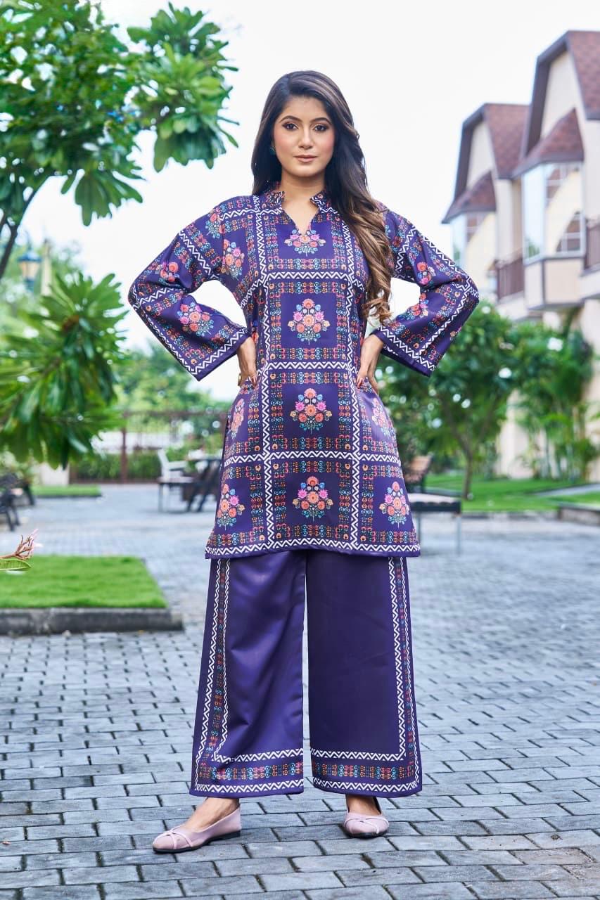 Stylish  Co-ord Set With  Semi-Formal Look With A Modern Ethnic Touch