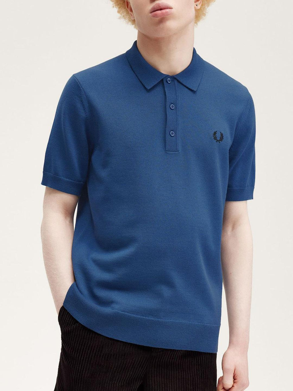 Fred Perry Men Solid Polo Collar Cotton T-shirt