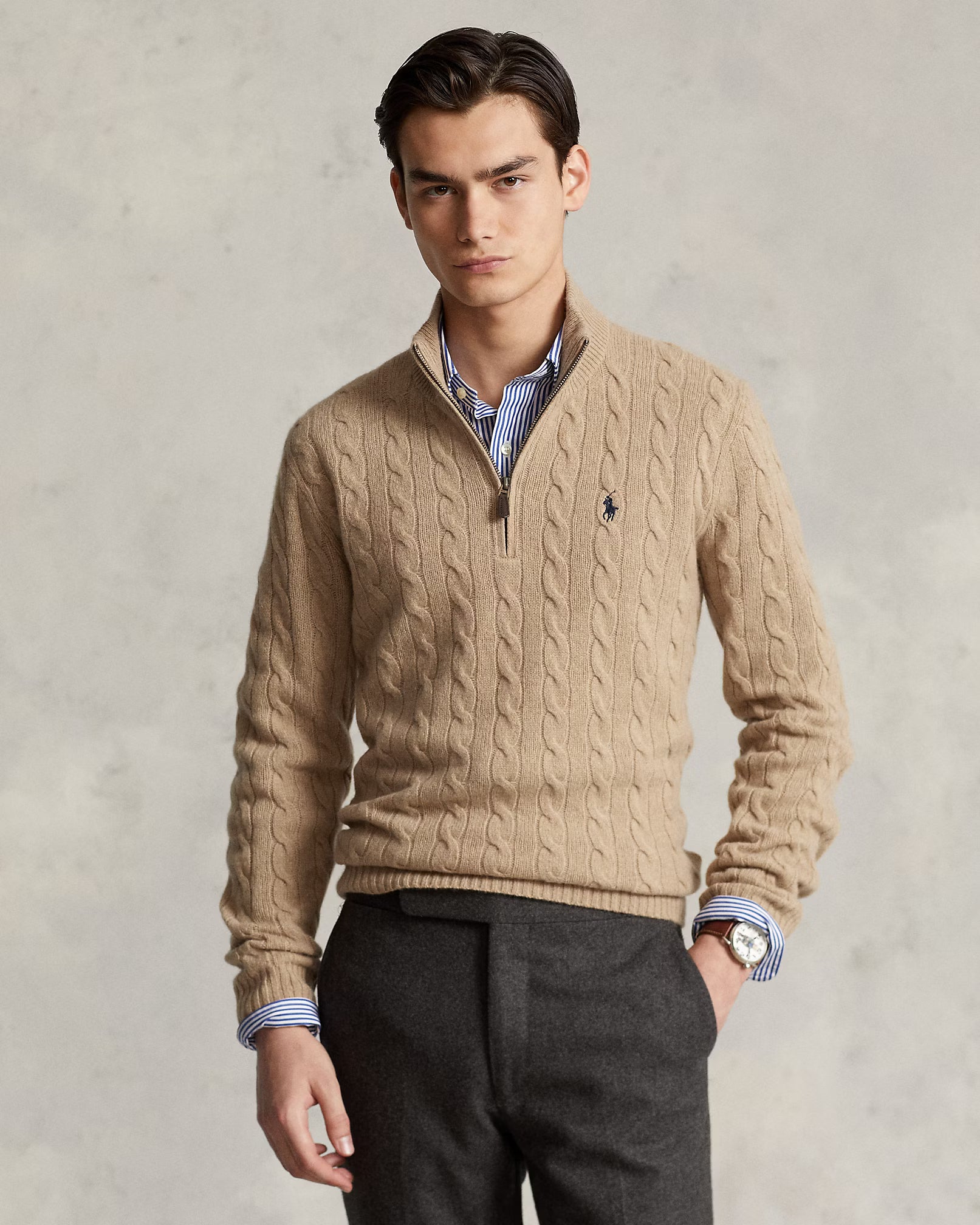 Polo Ralph Lauren Cable-Knit Wool-Cashmere Jumper