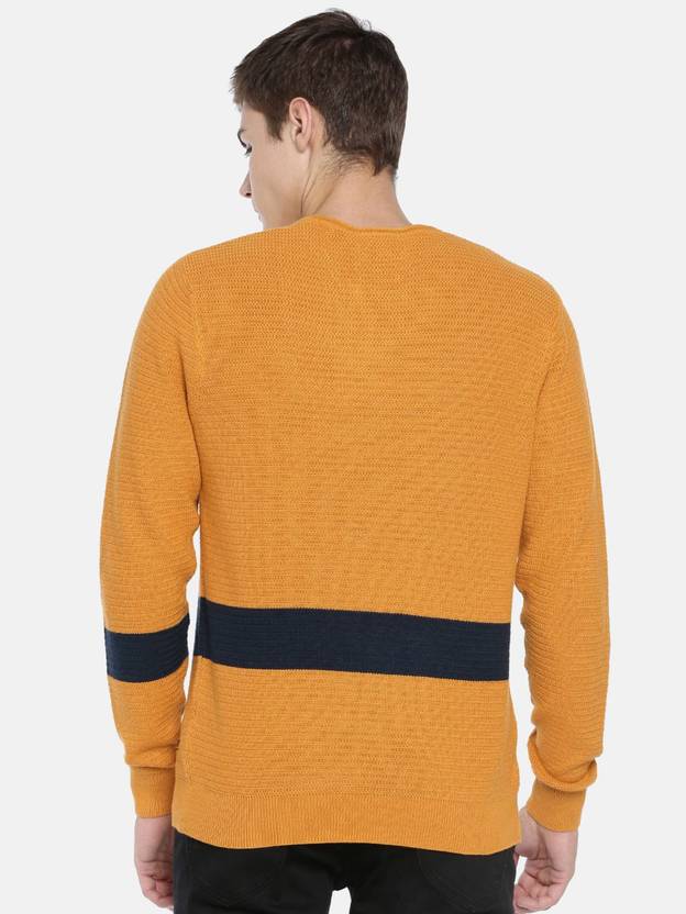 Lee Textured Knit Sweater with Contrast Stripe